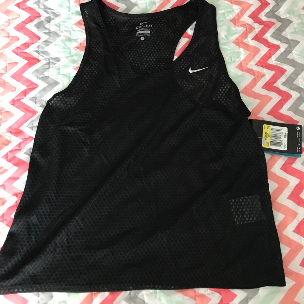 Black nike mesh tank