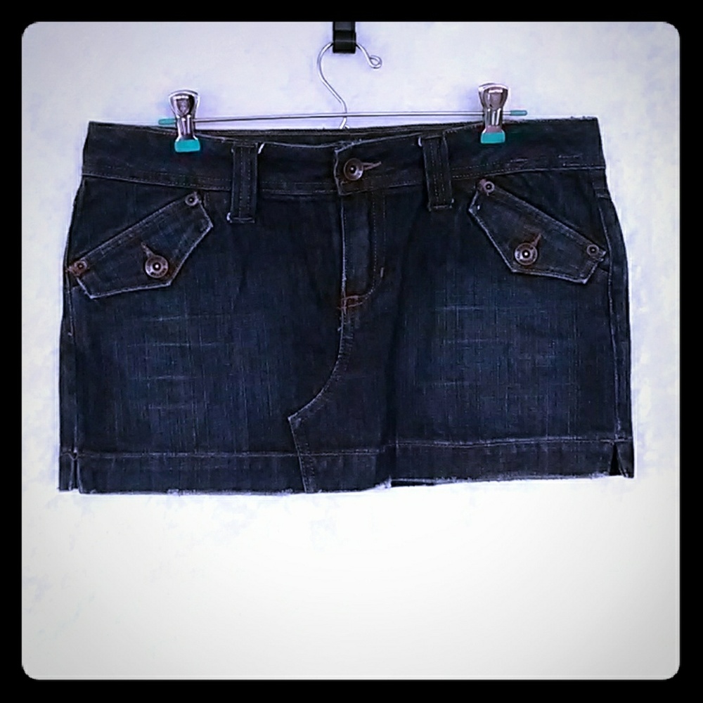 Jean mini skirt