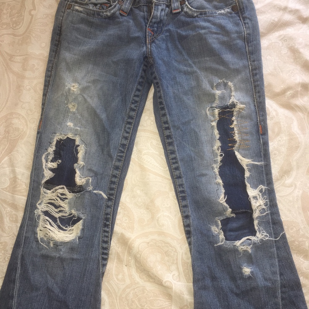Distressed True religion denim