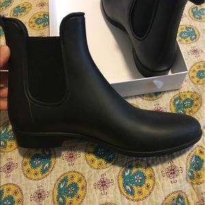 J. Crew Chelsea rain boot in black