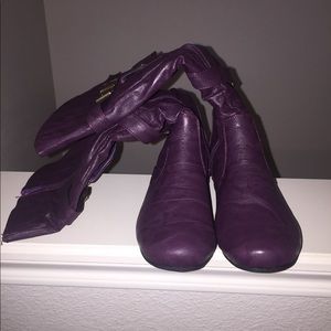 Women's purple mid-calf boots - size 9