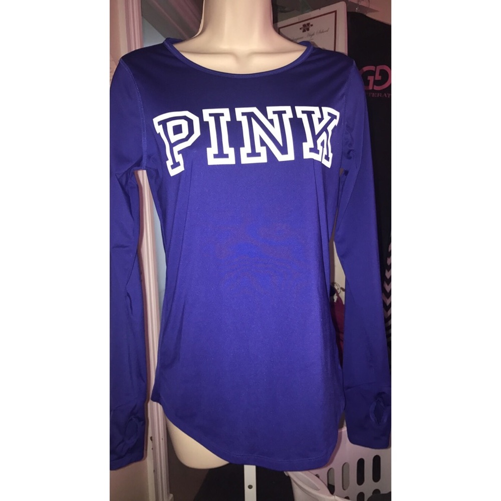 Pink brand purple open back shirt