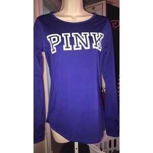 Pink brand purple open back shirt