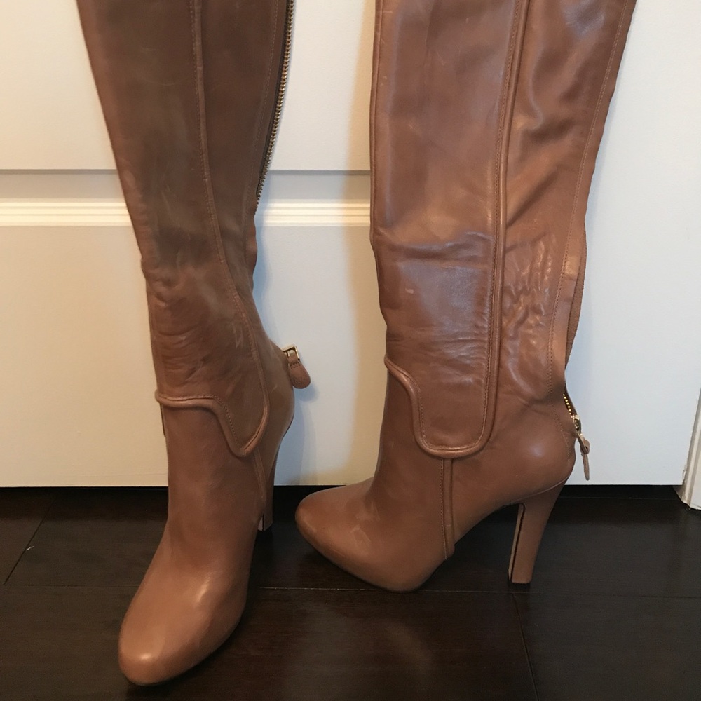 Diane Von Furstenberg Crystal taupe waxy calf