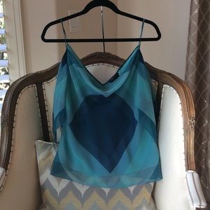 Sleeveless silk top