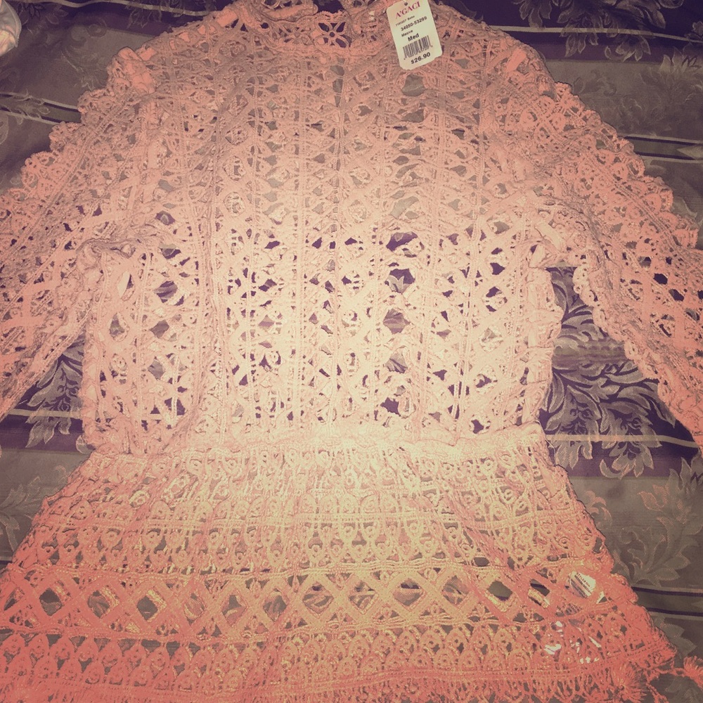 Agaci Rose Gold knit Top