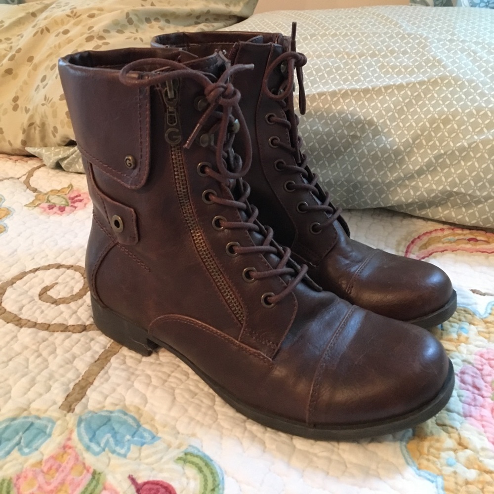 Guess Leather Brown sz 9 boots