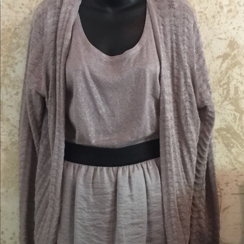 Monochrome Sweater top and matching cardigan.