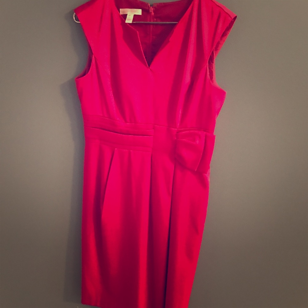 Pink dress with bow detail