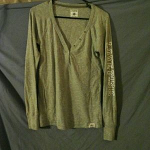 Victorias secret love pink henley
