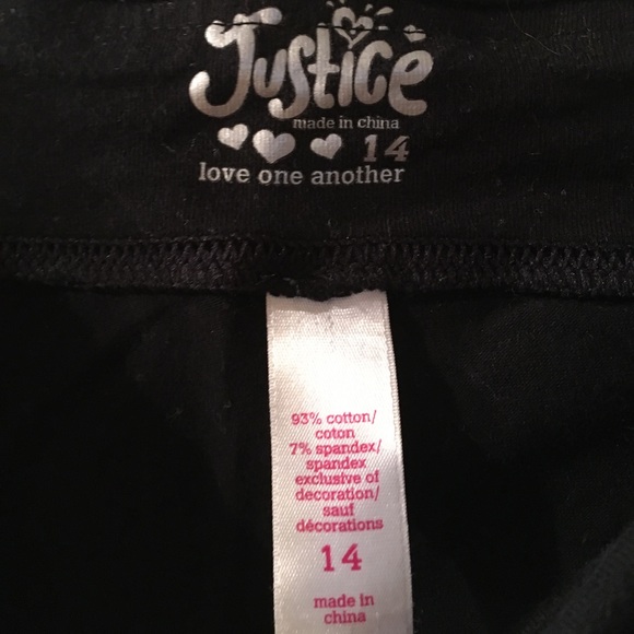 JUSTICE leggings fair condition size 14 - Picture 2 of 4