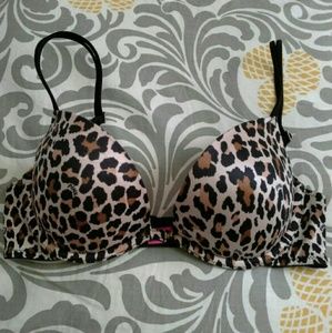 Victoria's Secret Pink Animal Print Push up Bra