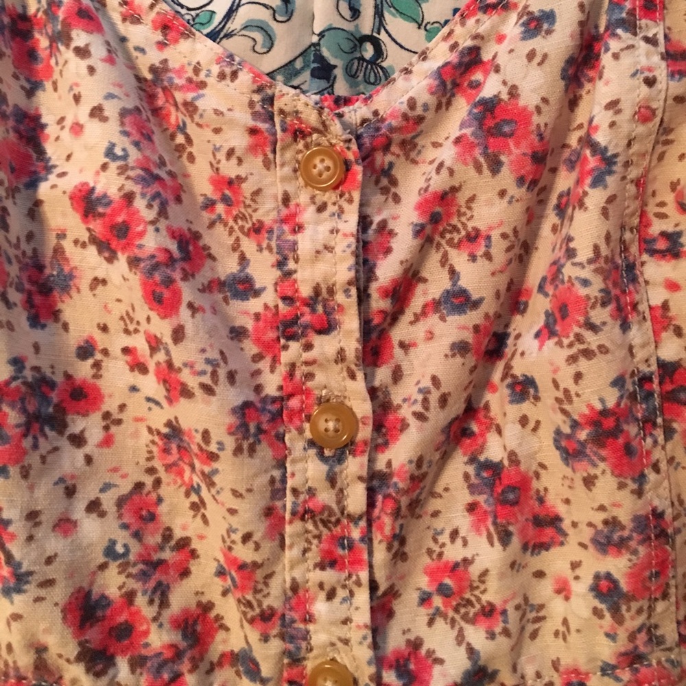 AERIE floral button down dress