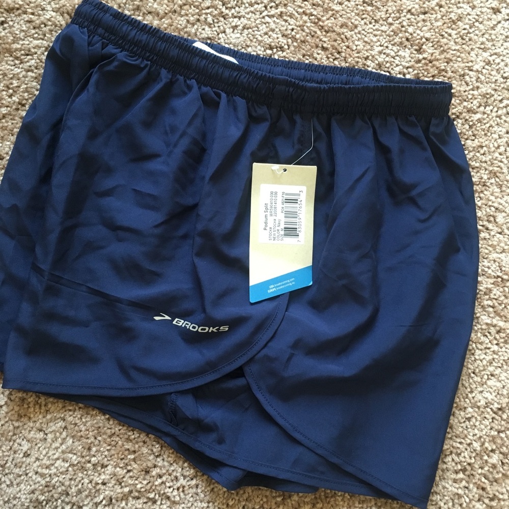 Navy Blue Brooks Running Shorts
