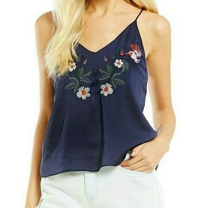 C&V Chelsea & Violet Embroidered V-Neck Tank Top