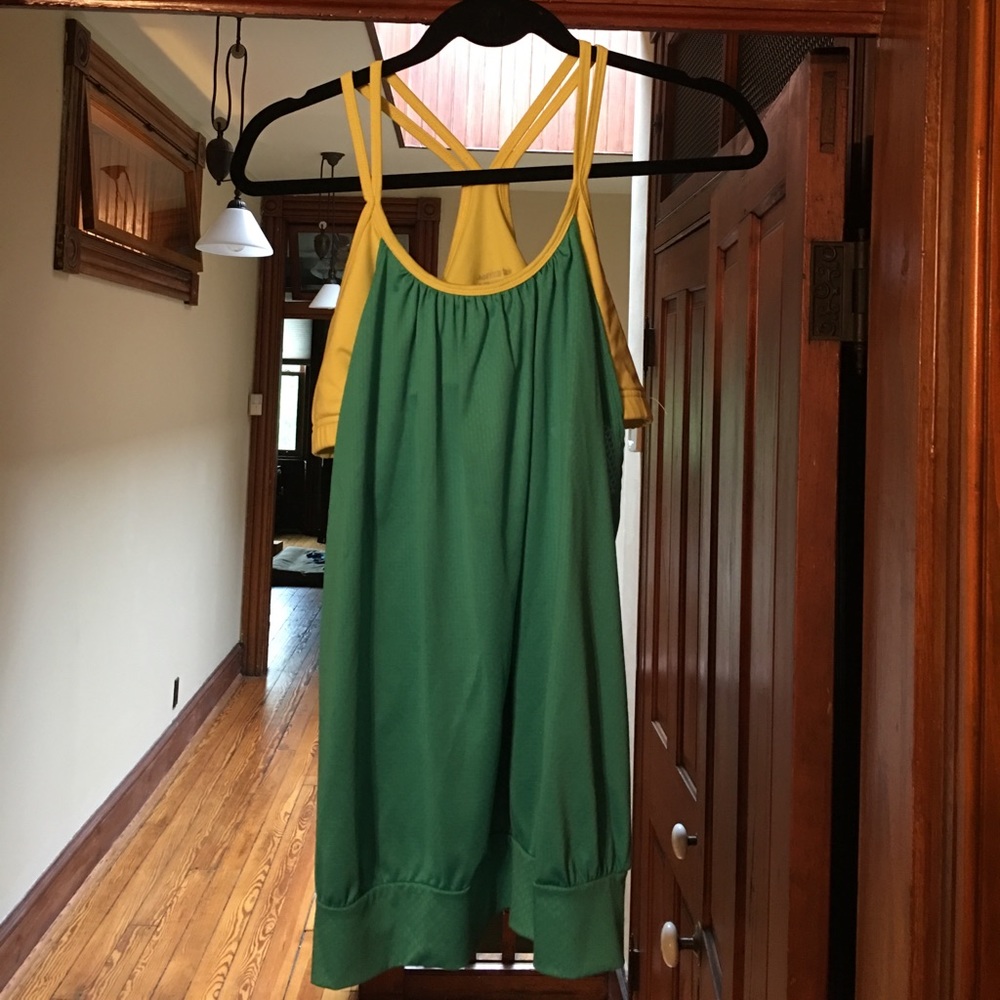 Athletic top with built-in bra - size M