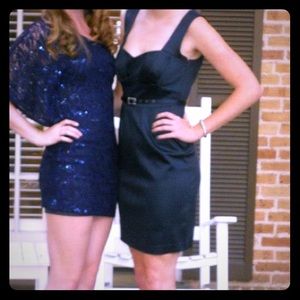 Laundry by Shelli Segal Cocktail Dress 6 Navy Blue