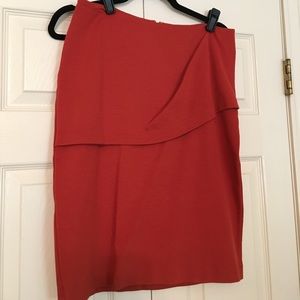 cabi Overlay Pencil Skirt (10) - Tumeric