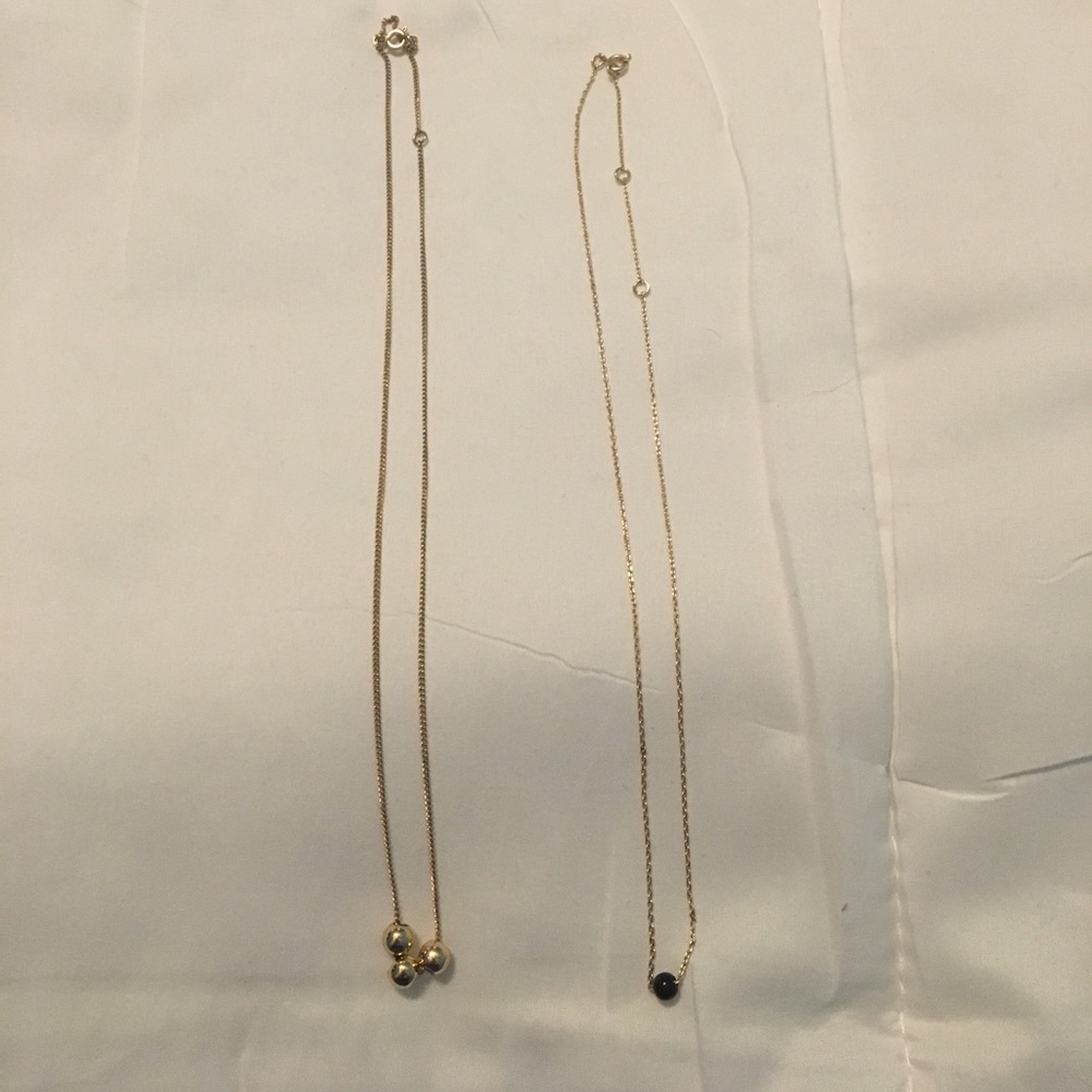 Black and gold ball necklaces