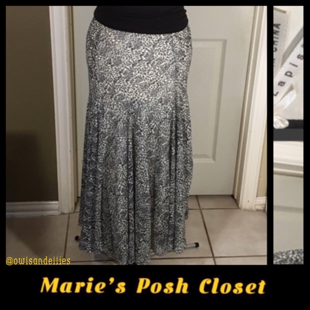 Animal Print Maxi Skirt