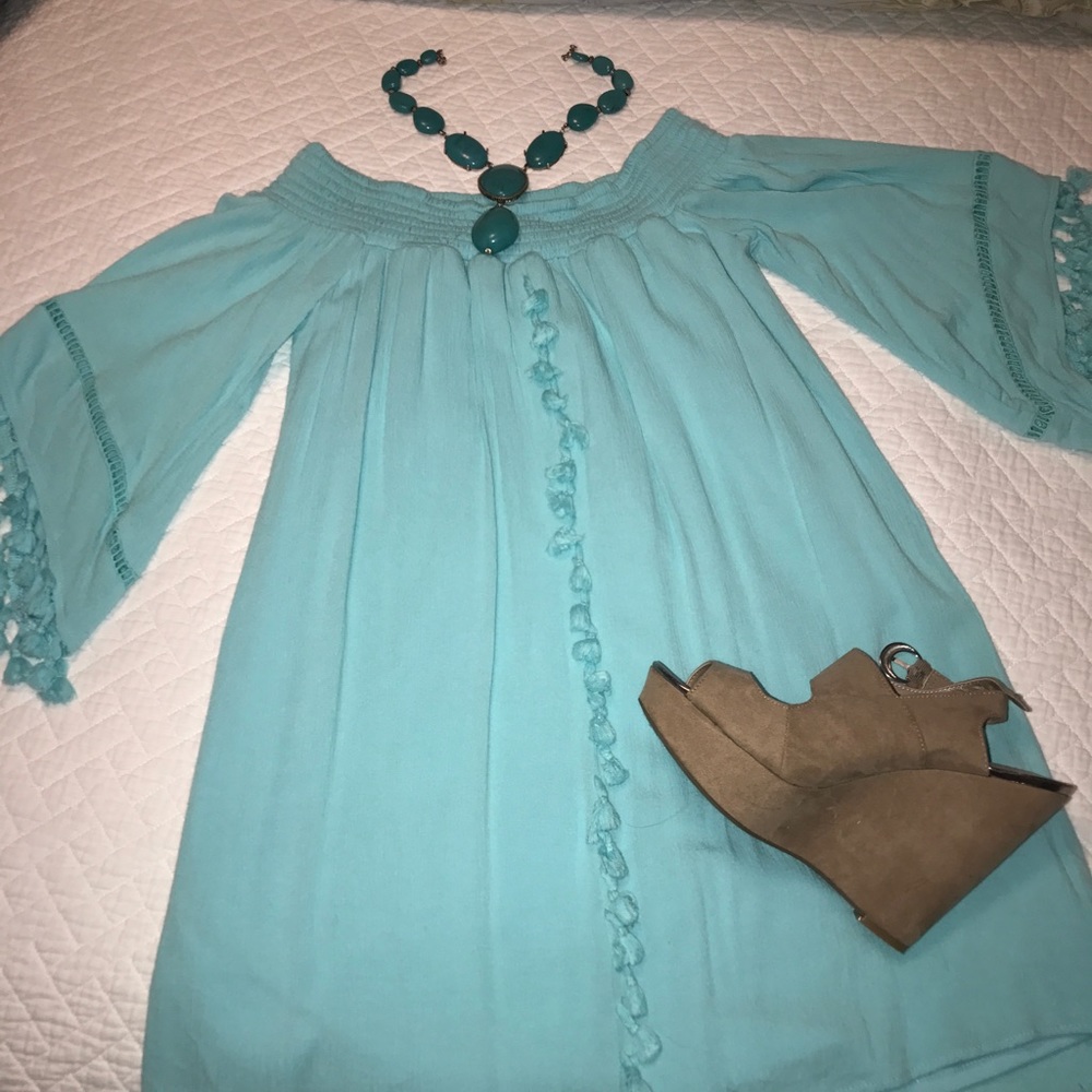 Boho off Shoulder Dress Sz S