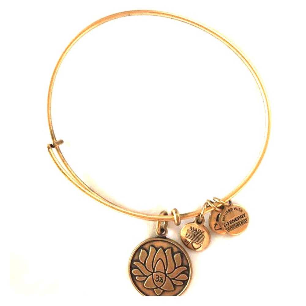 Alex & Ani lotus flower bangle