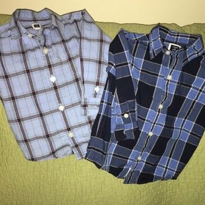 Janie and Jack Plaid poplin button down BUNDLE!!