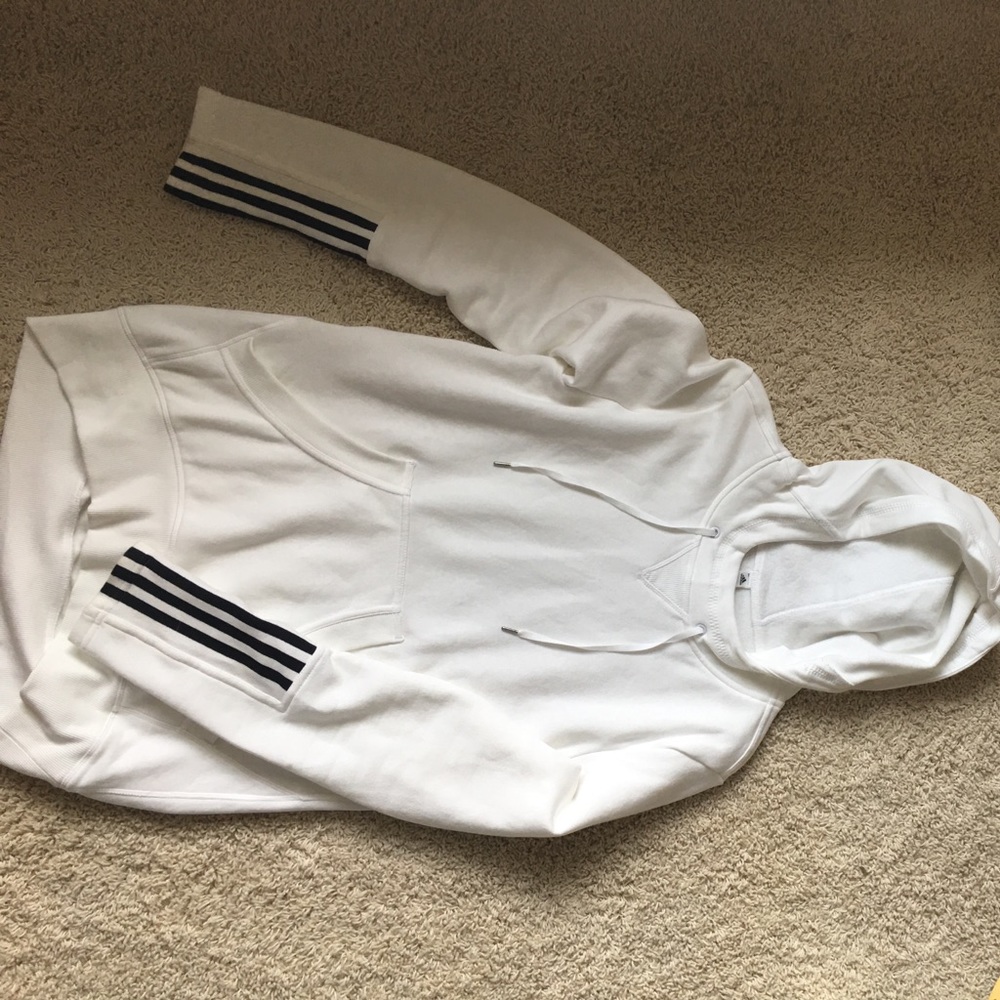 White Adidas Sweatshirt Hoodie