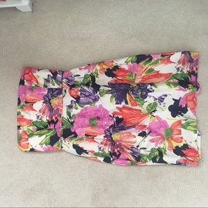 PRICE DROP - J Crew silk strapless floral dress