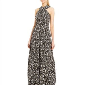 MICHAEL Michael Kors Halter Cross-Neck Maxi Dress