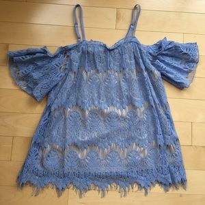 Blue Lace Top