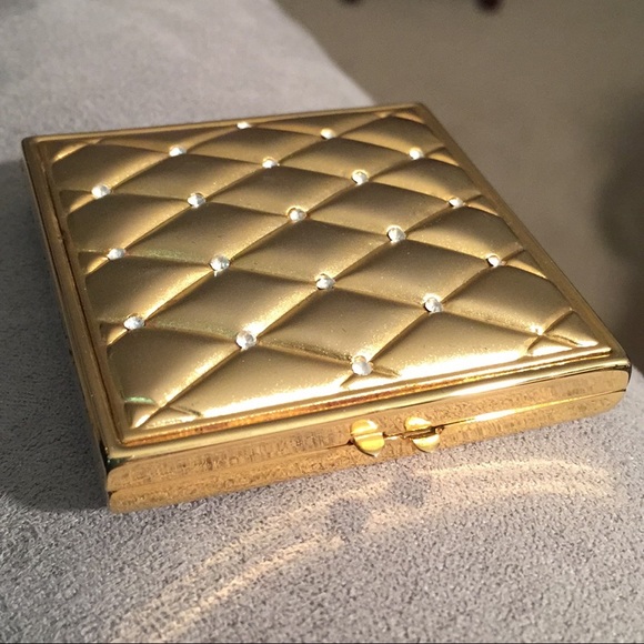 Debbie J. Palmer quilted gold dual compact - Picture 3 of 4