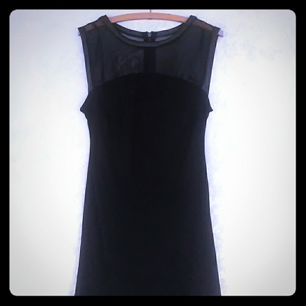 Dressbarn black and black mesh dress