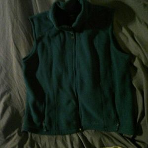 Zip front fleece vest