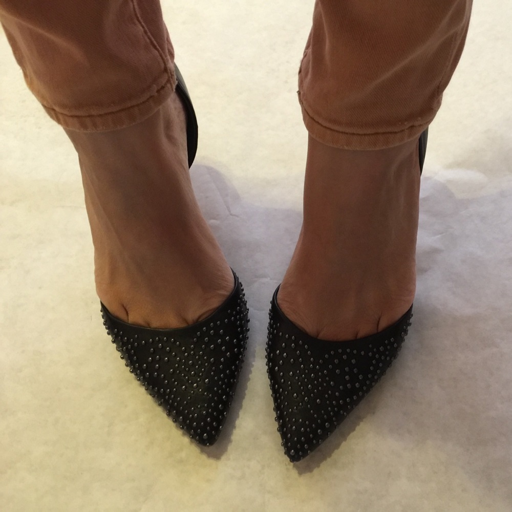 Woman's Coach Channing studded dress heels