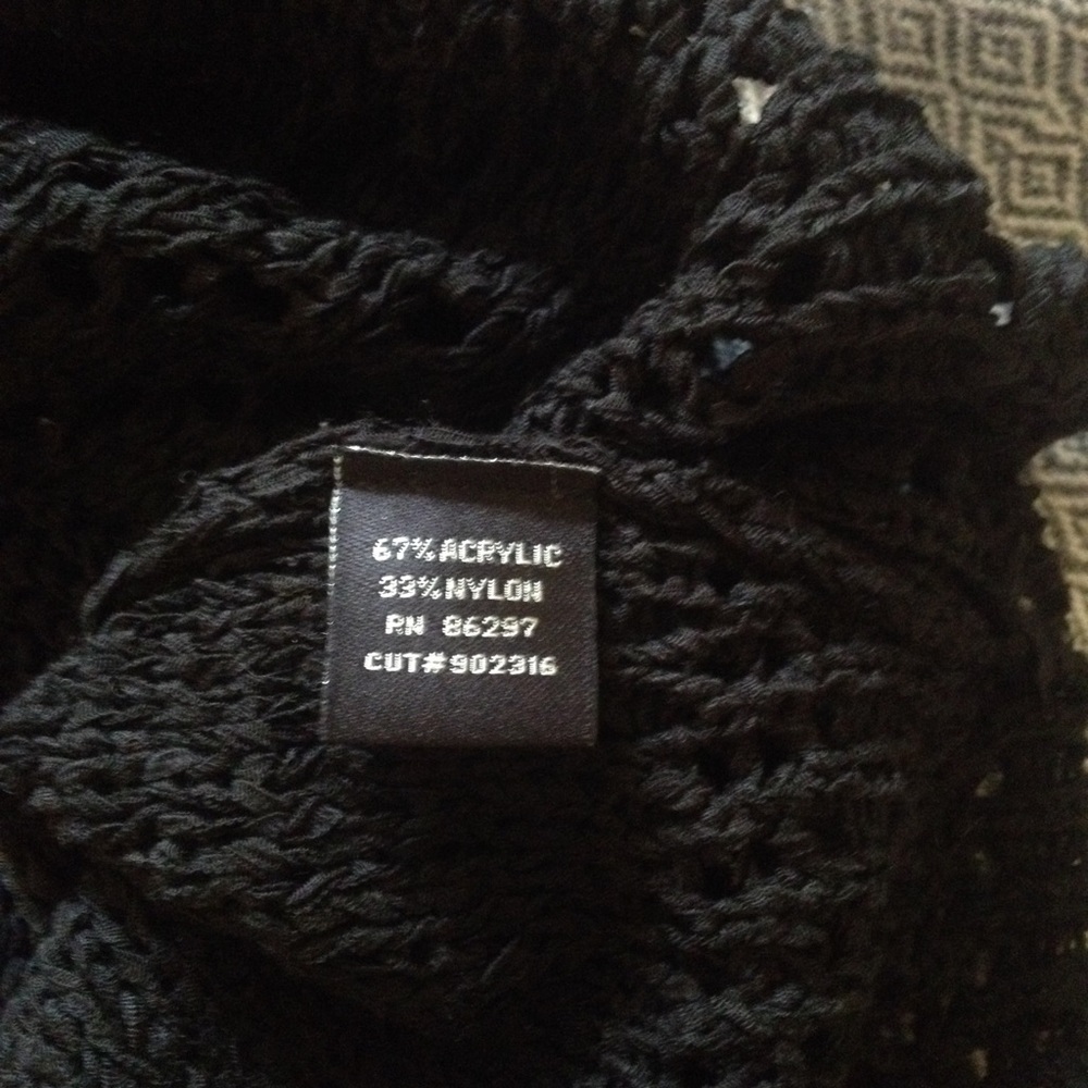 BCBG black knit crochet tunic dress sweater EUC small - Picture 6 of 8