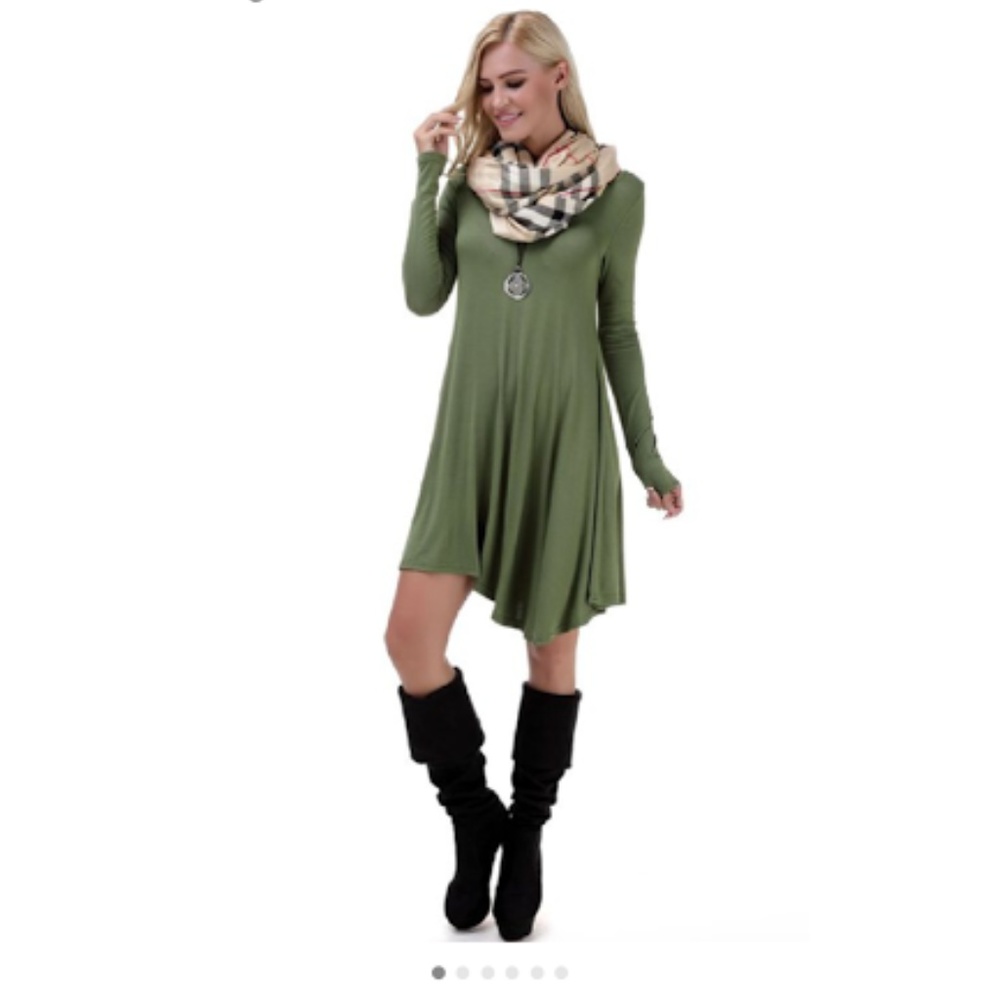 Olive Green Dres