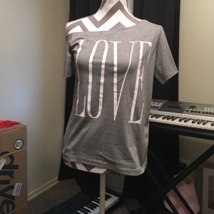 T-shirt with the word love