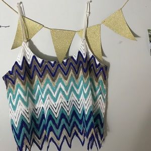 Gold Chevron Crop Top
