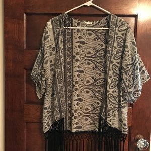 Black and white kimono