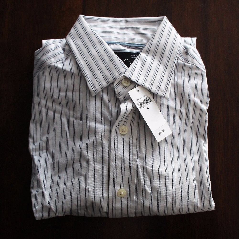 GAP Boys Long Sleeve Striped Button Up