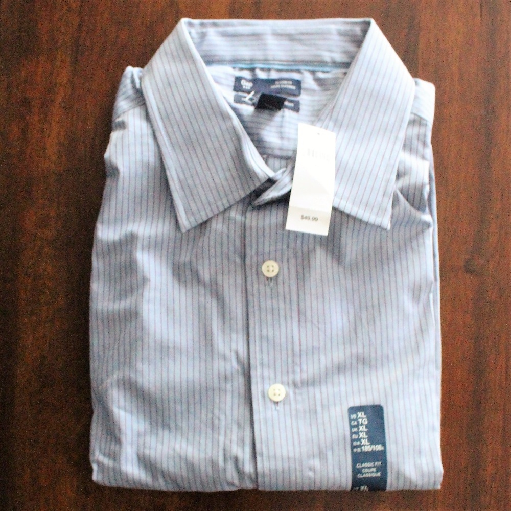 GAP Boys Long Sleeve Striped Button Up