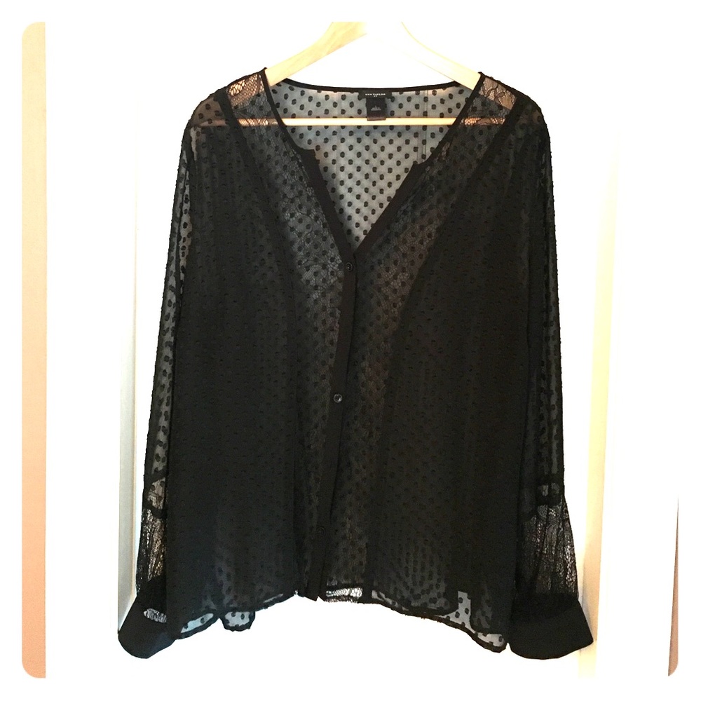 Brand NEW! Romantic Button Down Lace Blouse.