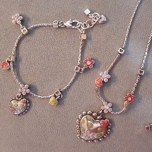 BRIGHTON Hearts and Flowers Necklace & Bracelet