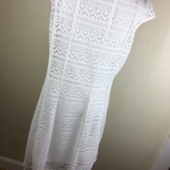 Haani white lace vertical pleated summer dress - Picture 6 of 7