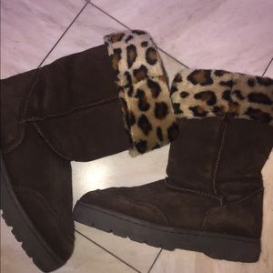 Warm Brown Cheetah Boots