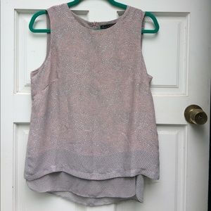 Sleeveless pink blouse