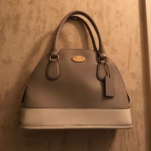 NWT Grey Birch and Chalk Coach handbag