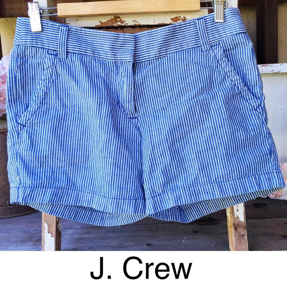 STRIPED J. Crew Chino Shorts with Pockets