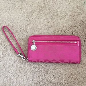 COACH hot pink wallet!!!